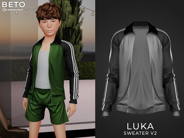 Sims 4 — Luke (Top V2 - Child Version) by Beto_ae0 — Men's sportswear with many colors, enjoy it