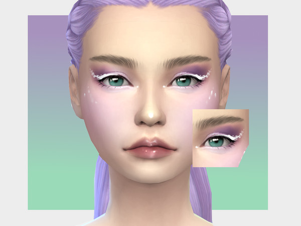 Sims 4 — Sweet Lilac Eyeliner by Sagittariah — base game compatible, 5 swatches, properly tagged, enabled for all