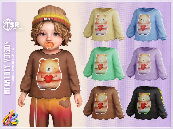 Sims 4 — Boy Top 308 - Infant by RobertaPLobo — Top 308 - Infant boy version - TS4
