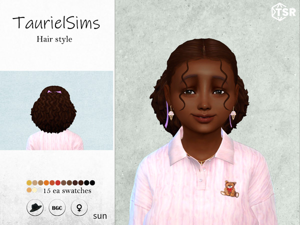 Sims 4 — Sun-Hairstyle by taurielsims — All lods