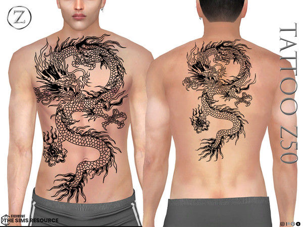 Sims 4 — TATTOO Z50 by ZENX — Base Game