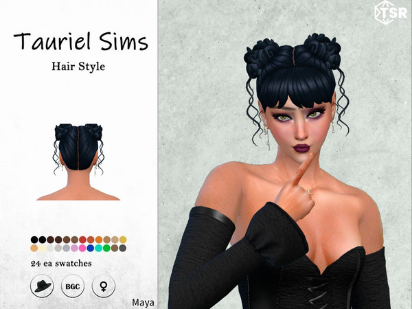 Sims 4 — Maya-Hairstyle by taurielsims — All lods
