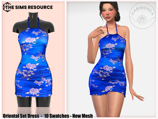 Sims 4 — Oriental Set Dress by Harmonia — New Mesh