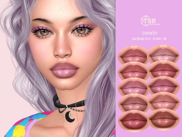 Sims 4 — IMF Lani Lipstick N.645 by IzzieMcFire — Lani Lipstick N.645 contains 10 colors in hq texture. Standalone item