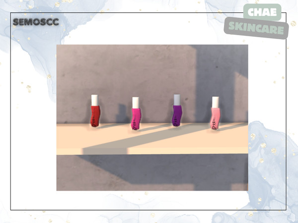 Sims 4 — [SCC] Chae Lip Oil by semoscc — A complete skincare set with mirror :)