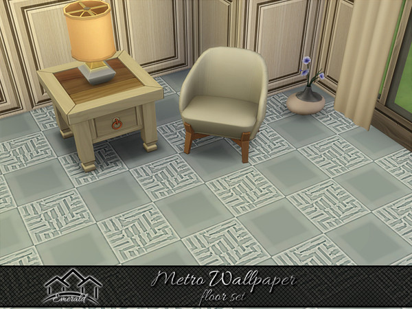 Sims 4 — Metro Wallpaper floor 2 by Emerald — Create a beautifully inviting warm place for your indoor rooms.(floor set)