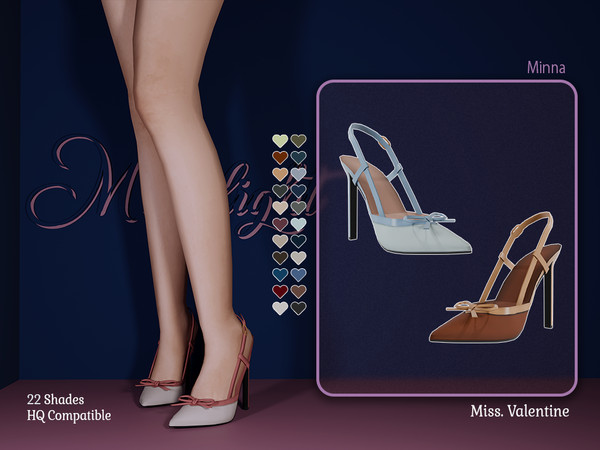 Sims 4 — Minna Shoes by MissValentine142 — Elegant Heels