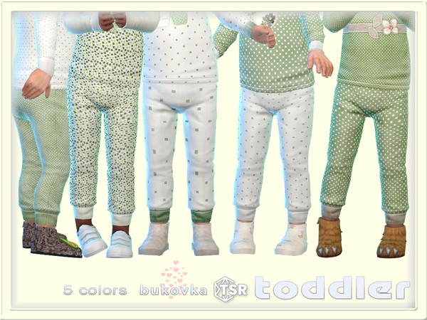 Sims 4 — Pants Tenderness by bukovka — Cute pants for toddlers only for girls in 5 color options. All cards have been
