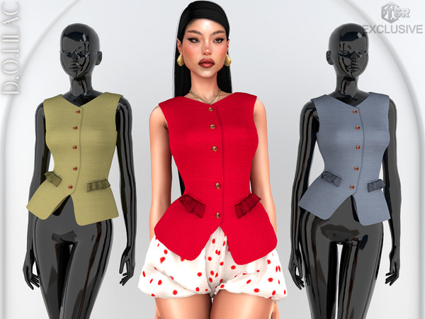 Sims 4 — Linen Vest (Set) DO0827 by DOLilac — Custom thumbnail