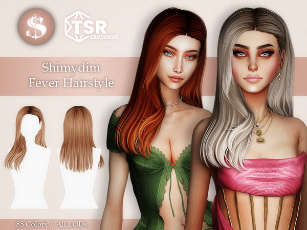 Sims 4 — Fever Hairstyle by Shimydimsims — Hi I hope you will like this hair, it's a long classy hair with a curl.