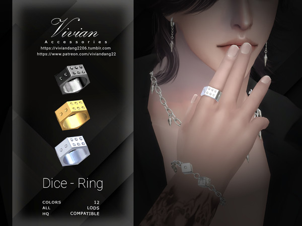 Sims 4 — Dice - Ring by VivianDang — - All new meshes