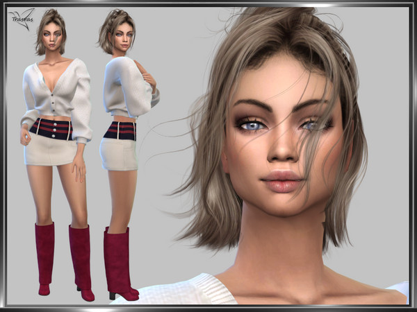 Sims 4 — Sandra Samara by _TRASRAS — Go to Required tab to upload necessary CC, if you want your sim same as pictures.