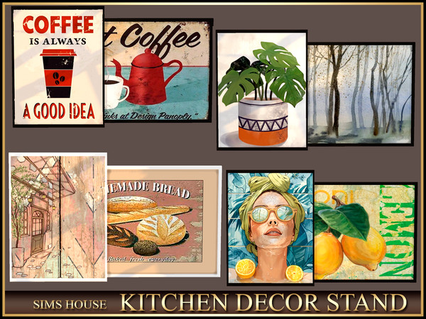 Sims 4 — Sims House PAINTINGS | KITCHEN DECOR STAND by Sims_House — KITCHEN DECOR STAND