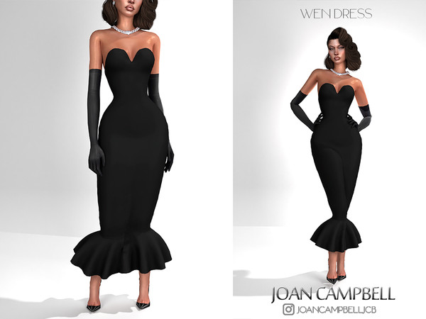 Sims 4 — WEN DRESS by Joan_Campbell_Beauty_ — 6 swatches Custom thumbnail Original mesh