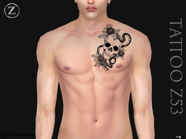 Sims 4 — TATTOO Z53 by ZENX — Base Game