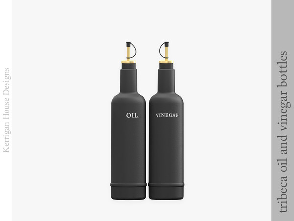 Sims 4 — Tribeca Oil and Vinegar Bottles by kerriganhouse — Modern and minimalist kitchen decor perfect for a chic New