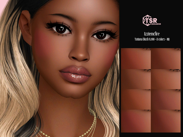 Sims 4 — IMF Tatiana Blush N.190 by IzzieMcFire — Tatiana Blush N.190 contains 8 colors in hq texture.
