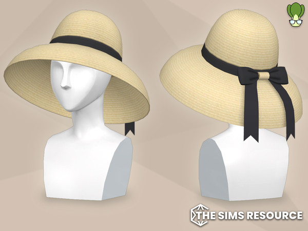 Sims 4 — BokchoiJo_black_bow_summer_hat_toddler.package by kapakijo — Summer hat for adult to toddler available in 6