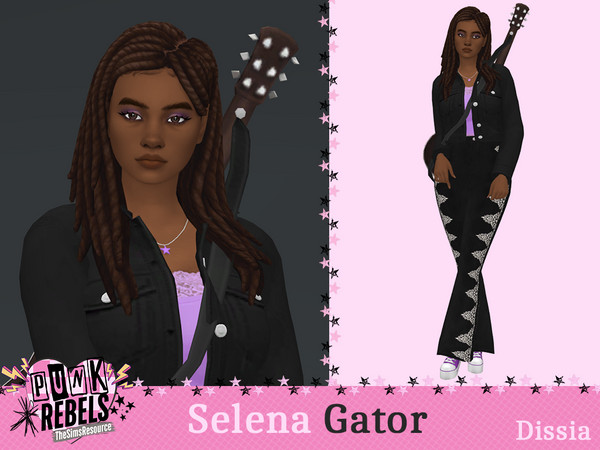 Sims 4 — Selena Gator by Dissia — Selena is Self-Assured, Music Lover and Dance Machine with a Musical Genius aspiration.