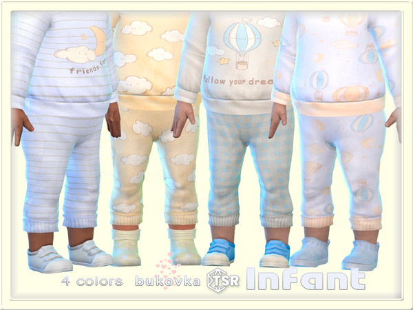 Sims 4 — Pants Your Dreams by bukovka — Cute pants for infants of both sexes: for girls and boys in 4 color options. All