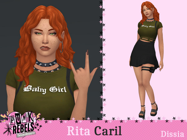 Sims 4 — Rita Caril by Dissia — Rita is Self-Assured, Lazy and Loyal with a Neighborhood Confidante aspiration.