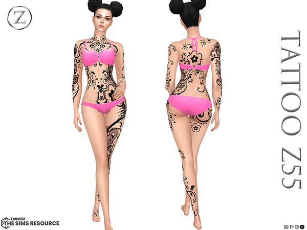 Sims 4 — TATTOO Z55 by ZENX — Base Game