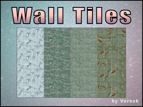 Sims 4 — Green marble tiles "Green Veins" by Veresk_Veresk — This tile is available in five different green
