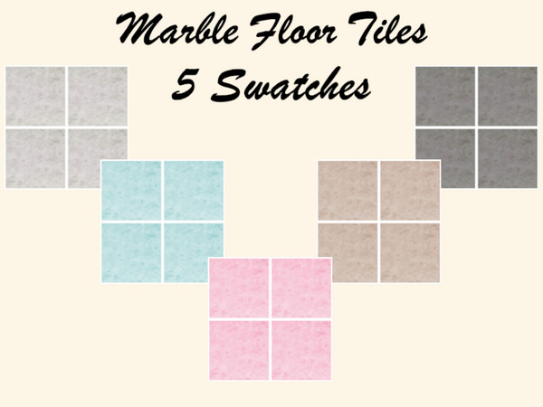 Sims 4 — MDE-Marble Floor Tiles by MDE — Bathroom marble wall and floor tiles with wide white joint.