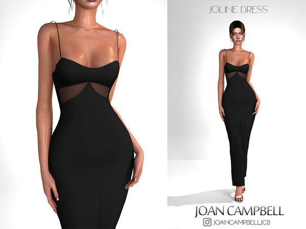 Sims 4 — JOLINE DRESS by Joan_Campbell_Beauty_ — 5 swatches Custom thumbnail Original mesh