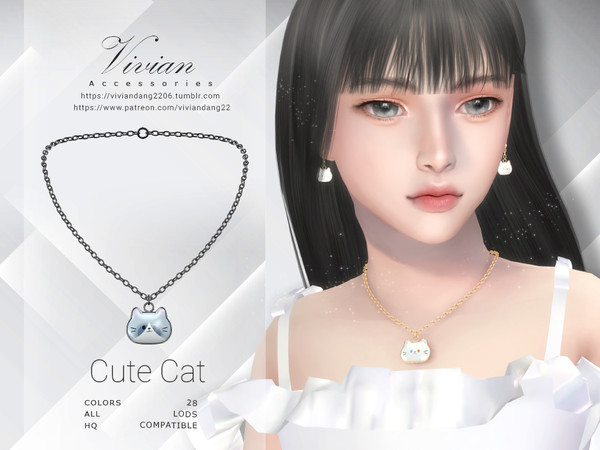 Sims 4 — Cute Cat - Necklace by VivianDang — - All new meshes