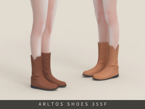 Sims 4 — Simple boots Female by Arltos — 12 colors.