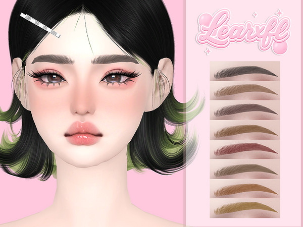 Sims 4 — [Learxfl] Grace Eyebrows by Learxfl — Eyebrows, 13 swatches , HQ and BGC . Standalone item with thumbnail.