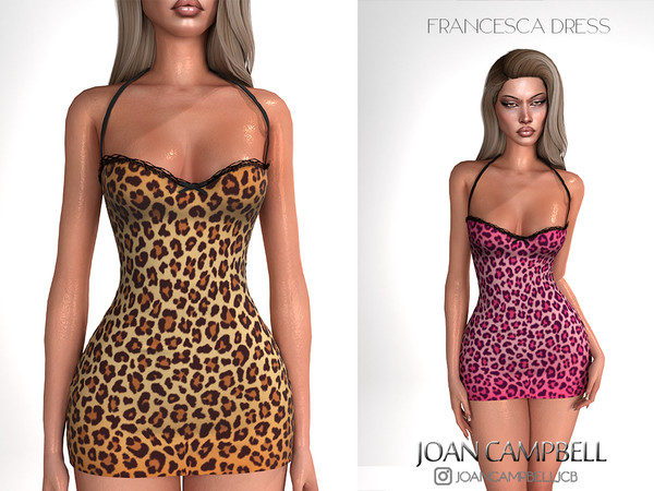 Sims 4 — FRANCESCA DRESS by Joan_Campbell_Beauty_ — 4 swatches Custom thumbnail Original mesh