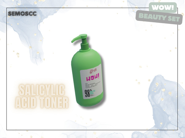 Sims 4 — [SCC] WoW Salicylic Acid Toner by semoscc — Skincare, body care, hair care...(: