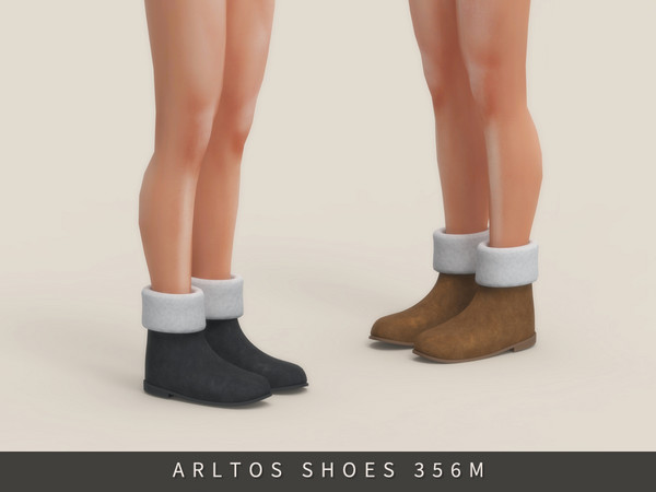 Sims 4 — Winter short boots Male by Arltos — 10 colors.