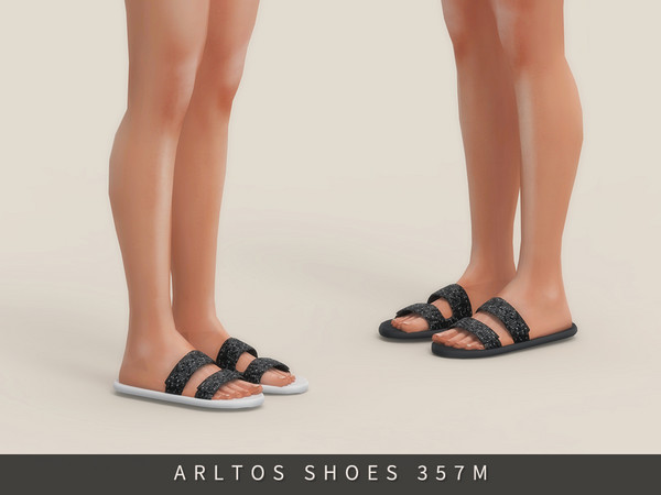 Sims 4 — Glitter slippers Male by Arltos — 5 colors.