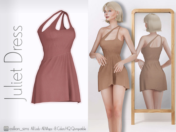 Sims 4 — Juliet Dress - ACN 627 by Asilkan — - 8 Colors
