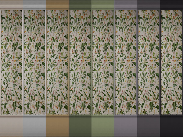 Sims 4 — AristoLily by JaideMoon — Aristolily is a breathtaking wallpaper that infuses any space with botanical elegance
