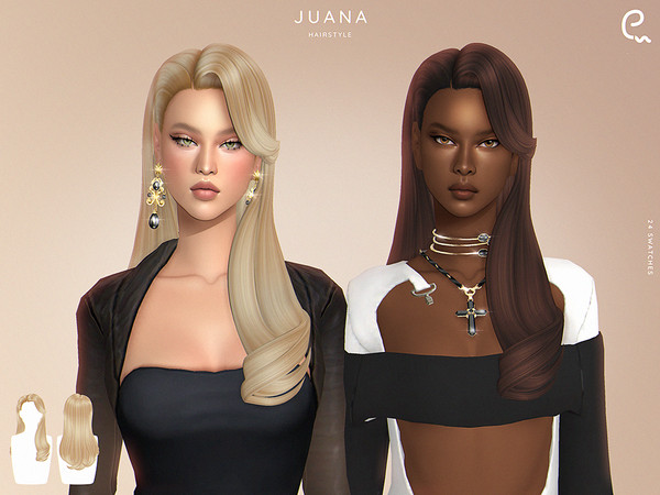 Sims 4 — Juana Hairstyle by Enriques4 — New Mesh