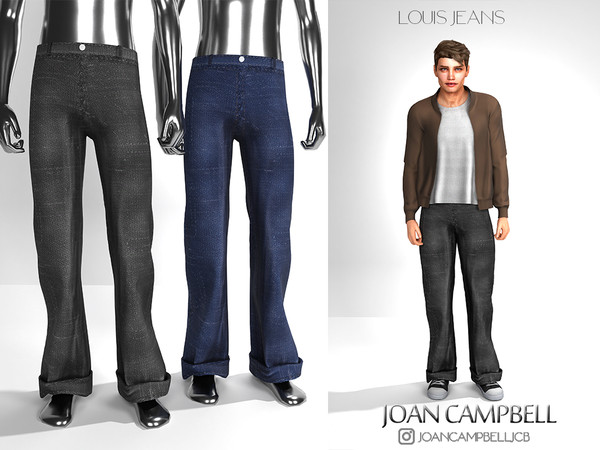 Sims 4 — LOUIS JEANS by Joan_Campbell_Beauty_ — 5 swatches Custom thumbnail Original mesh