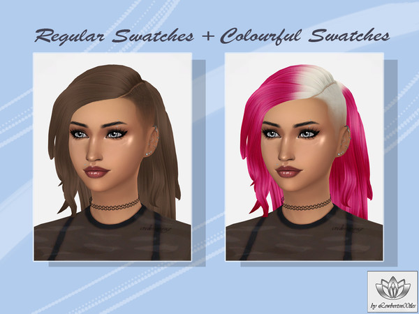 Sims 4 — (Lewbertsn00tles) Alecia Hair V2 (Regular).package by Lewbertsn00tles — A long wispy hairstyle with a shaved
