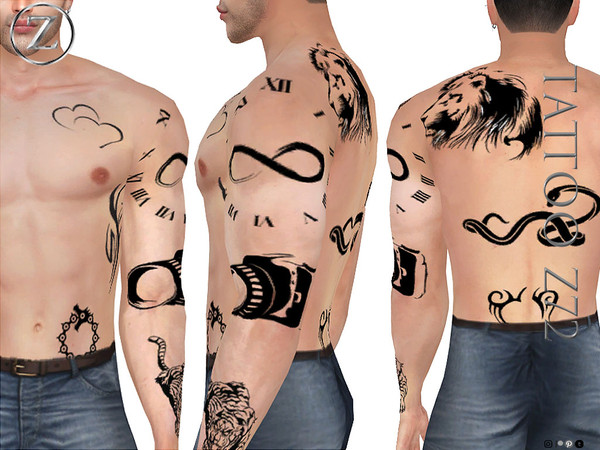 Sims 4 — TATTOO Z72 by ZENX — Base Game