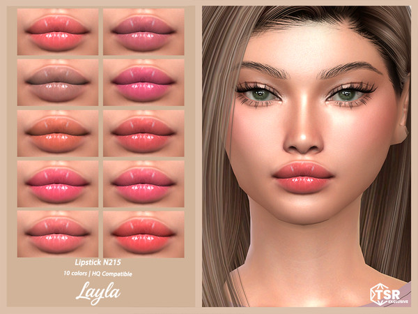 Sims 4 — Lipstick N215 by Layla — Previews were made using HQ Mod