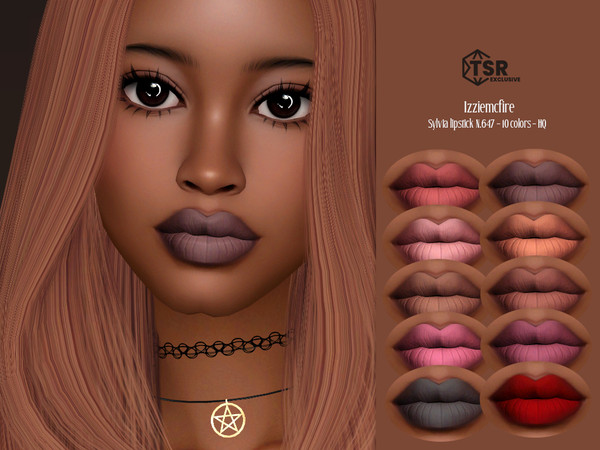 Sims 4 — IMF Sylvia Lipstick N.647 by IzzieMcFire — Sylvia Lipstick N.647 contains 10 colors in hq texture. Standalone