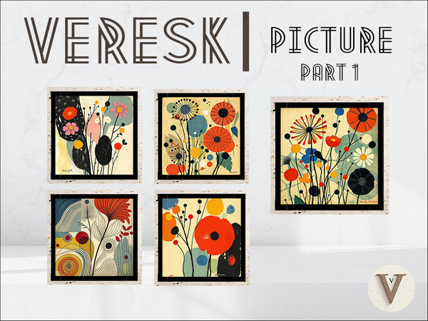 Sims 4 — Paintings in the style of great artists part 1 by Veresk_Veresk — Five paintings were created in the style of an