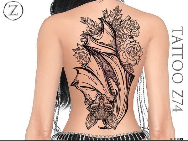 Sims 4 — TATTOO Z74 by ZENX — Base Game