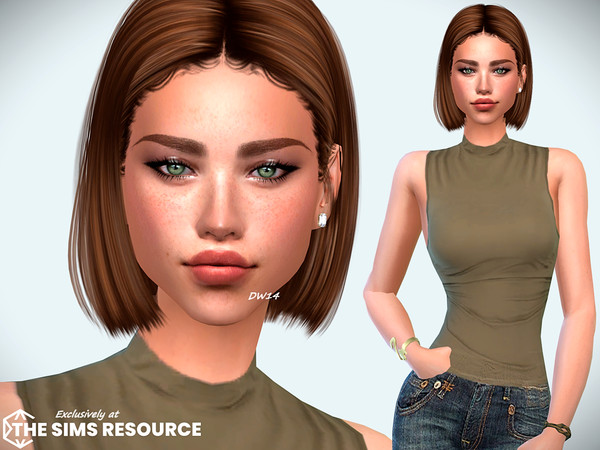 Sims 4 — Gina Allemani by DarkWave14 — Download all CC's listed in the Required Tab to have the sim like in the pictures.