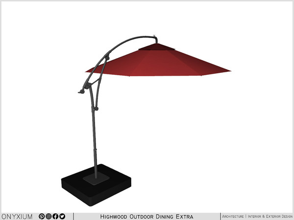 Sims 3 — Highwood Patio Umbrella Open by Onyxium — Onyxium@TSR Design Workshop Outdoor And Garden Collection - Belong To