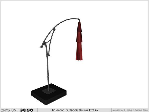 Sims 3 — Highwood Patio Umbrella Closed by Onyxium — Onyxium@TSR Design Workshop Outdoor And Garden Collection - Belong