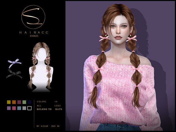 Sims 4 — S-Club_010625_HairACC by S-Club — bowtie for hair, hope you like, thank you.